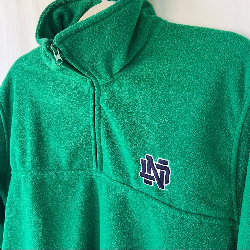 Notre Dame Green Fleece 1/4 Zip Pullover, Size X-Small